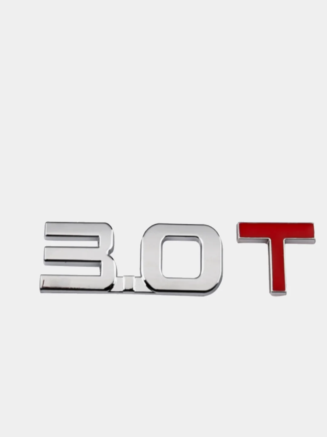 Стальная эмблема "Объем двигателя". Шильдик-наклейка 1.8T, 3.0T