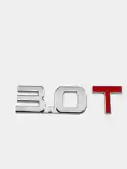 Стальная эмблема "Объем двигателя". Шильдик-наклейка 1.8T, 3.0T