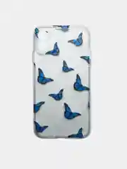 Голубой чехол для iPhone 7+/8+ бабочки, мраморный 7 plus плюс 8 plus плюс