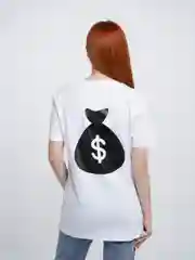 Белый футболка Make money not friends 21, белый