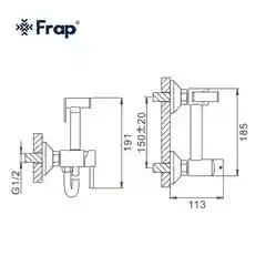 Смеситель для ванны Frap F7503-6 из латуни гигиенический душ