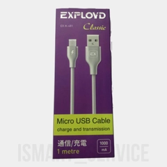 Кабель USB - микро USB Exployd EX-K-481 Classic, 1.0м, круглый, 2.1A, силикон, цвет: белый