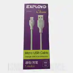 Кабель USB - микро USB Exployd EX-K-481 Classic, 1.0м, круглый, 2.1A, силикон, цвет: белый