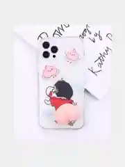 Белый чехол с антистрессом для iPhone 11 12/12Pro 7/8