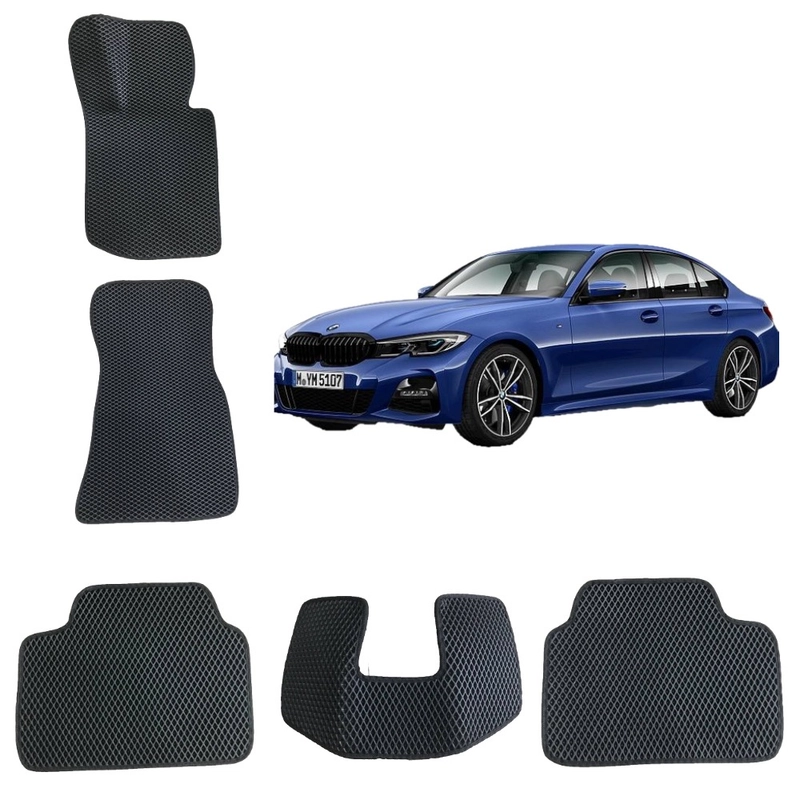 Автомобильные 3D-коврики EVA в салон для BMW 3 (G20) / БМВ 3 (7 поколение)