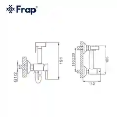 Смеситель для ванны Frap F7503-5 из нержавеющей стали гигиенический душ
