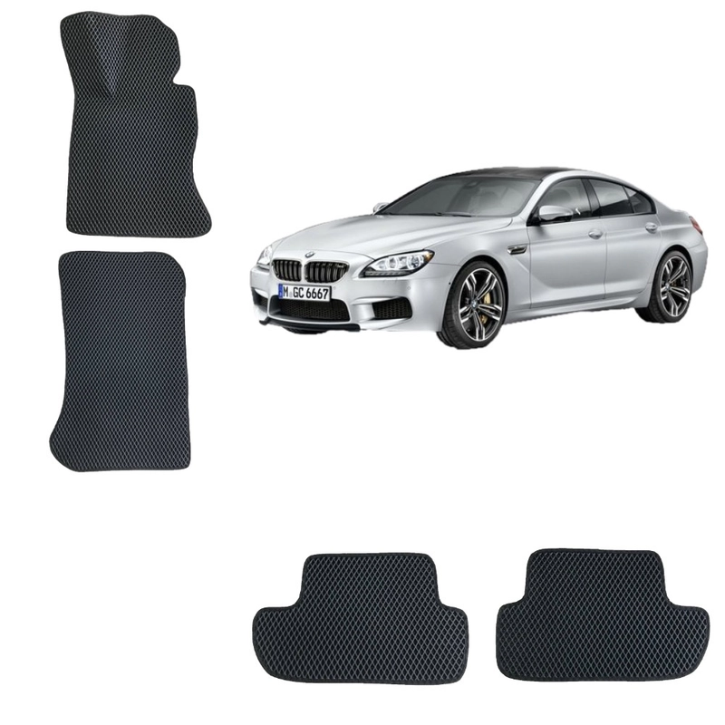 Автомобильные 3D-коврики EVA в салон для BMW 6 (F13) седан/БМВ 6 (Ф13) седан (3 поколение)