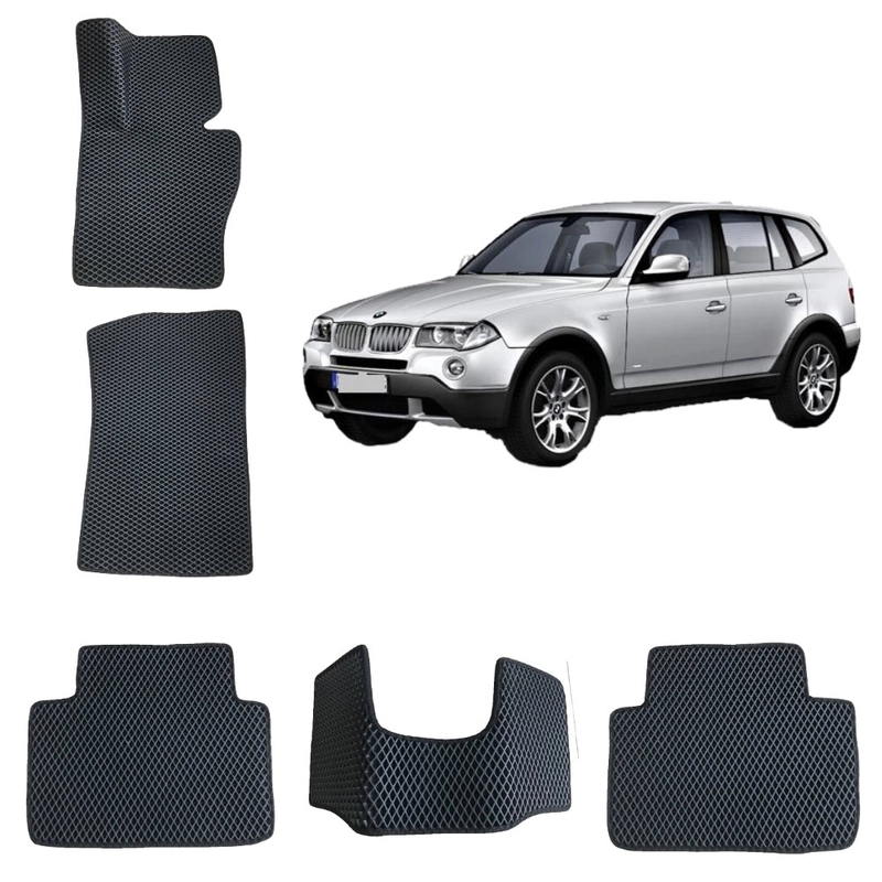 3D автомобильные EVA коврики в салон для BMW X3 (E83)/БМВ Икс 3 (1 поколение)