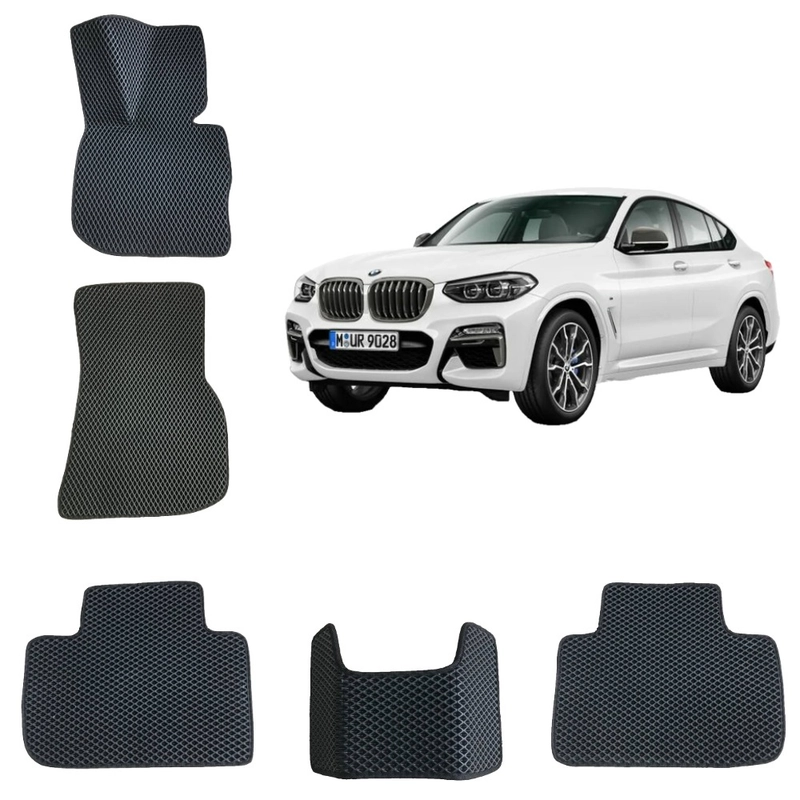 Автомобильные 3-D - коврики EVA в салон для BMW X4 (G02) / БМВ Икс 4 (2 поколение)