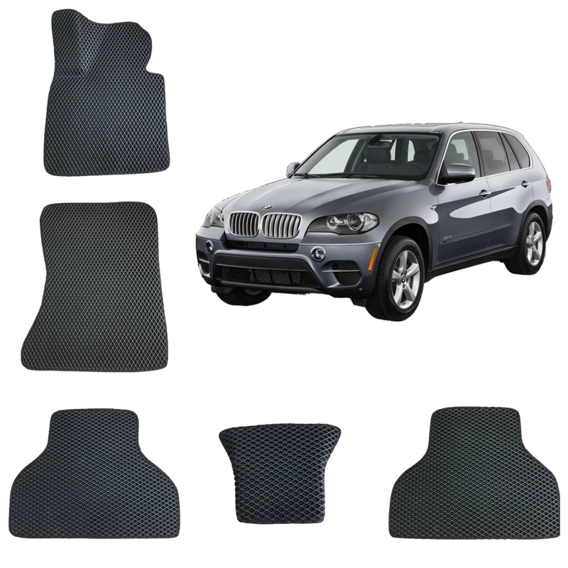 3-D автомобильные EVA коврики в салон для BMW X5 (E70) / БМВ Икс 5 (2 поколение)