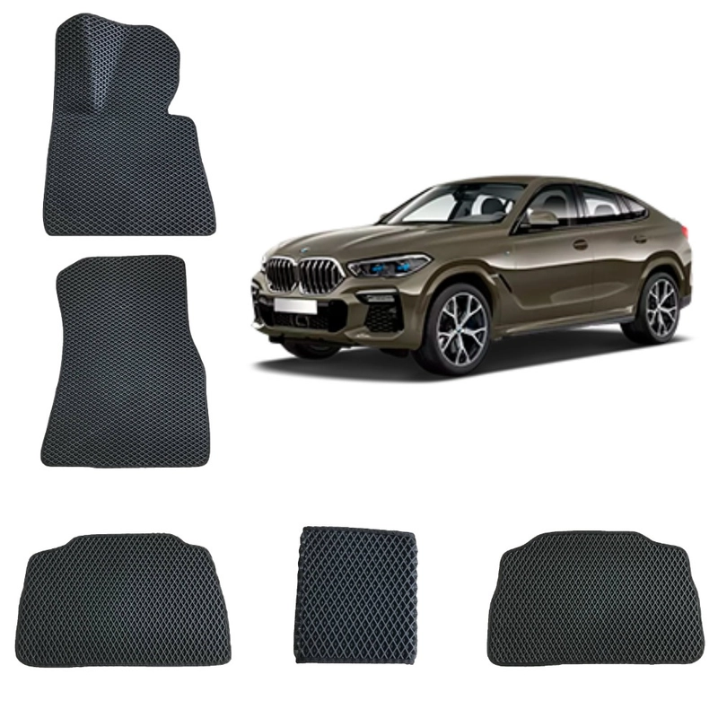 Автомобильные EVA-коврики 3D в салон для BMW X6 (G06)/БМВ Икс 6 (3 поколение)