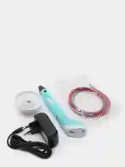 Голубой 3д ручка второго поколения 3D Pen-2, с комплектом стержней из пластика PLA