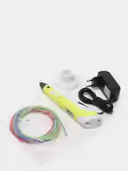 Желтый 3д ручка второго поколения 3D Pen-2, с комплектом стержней из пластика PLA