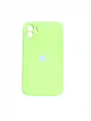 Лайм чехол силиконовый со стеклянной панелью на Iphone 11