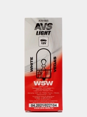 Лампа AVS Vegas 12V, W5W, W2,1x9,5d, 10 шт