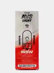 Лампа AVS Vegas 12V, W5W, W2,1x9,5d, 10 шт