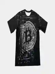 Мужская футболка с серым биткоином
