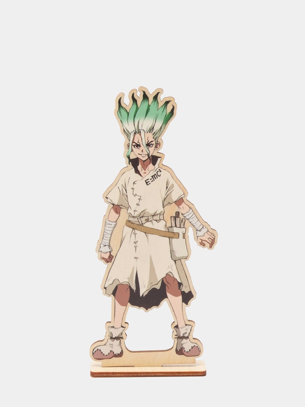 Деревянная 2д фигурка по аниме "Доктор Стоун / Dr.Stone"