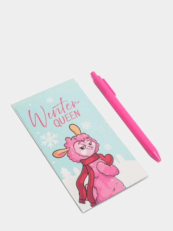 Ручка на открытке с бумажным блоком Winter Queen, 20 листов