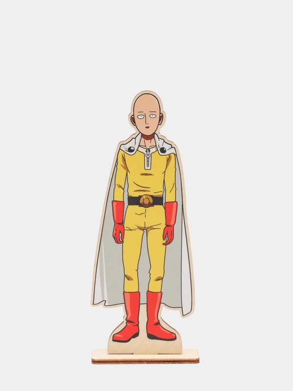 Деревянная 2д фигурка по аниме "Ванпанчмен / One-Punch Man"