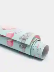 Салатовый подарочная упаковочная новогодняя бумага, 70 х 100 см, глянцевая, 30 видов