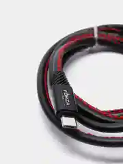 Черный кабель для зарядки и передачи данных USB-microUsb, 1 м, 2А