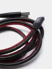 Черный кабель для зарядки и передачи данных USB-microUsb, 1 м, 2А