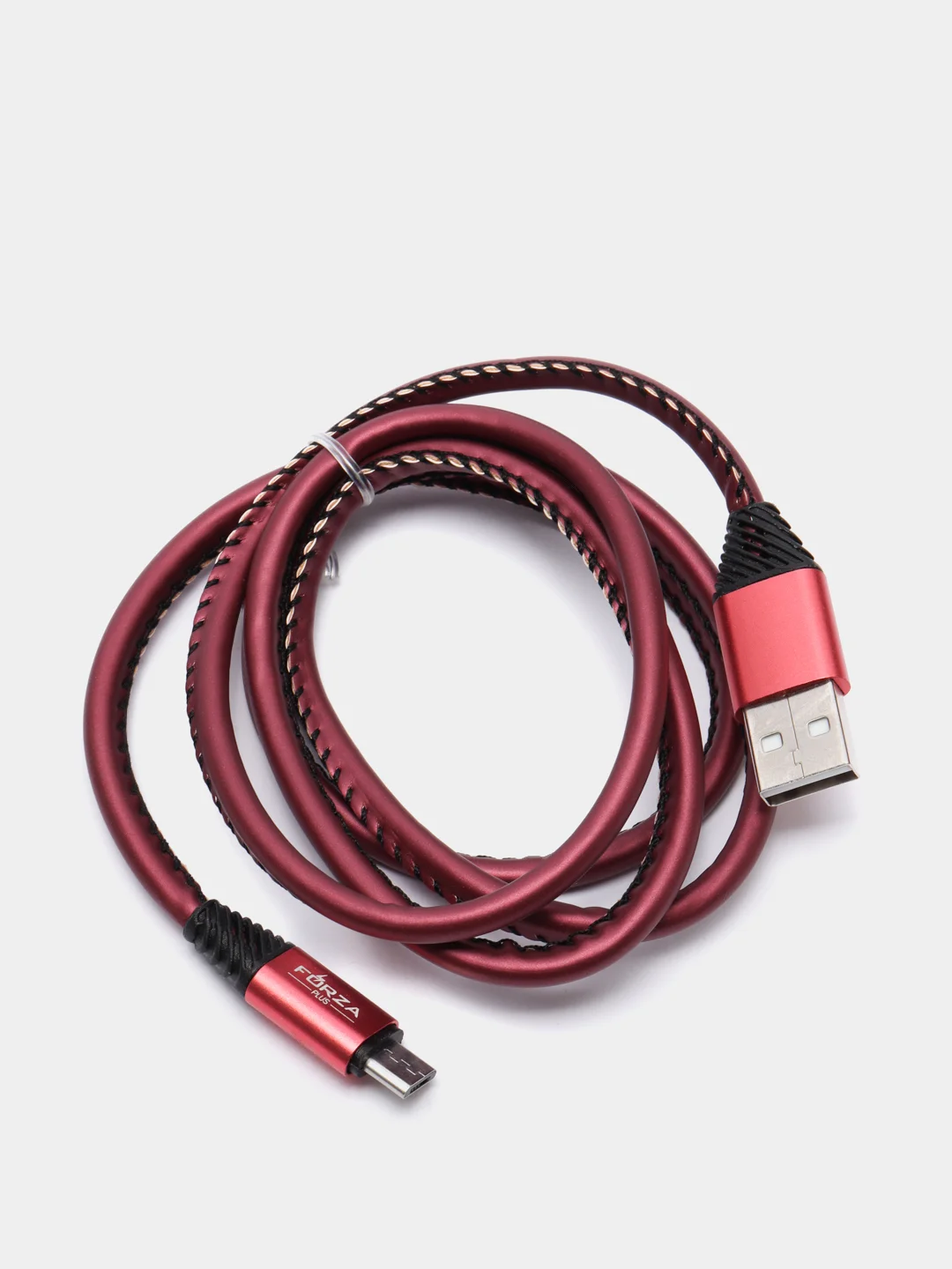 Красный кабель для зарядки и передачи данных USB-microUsb, 1 м, 2А