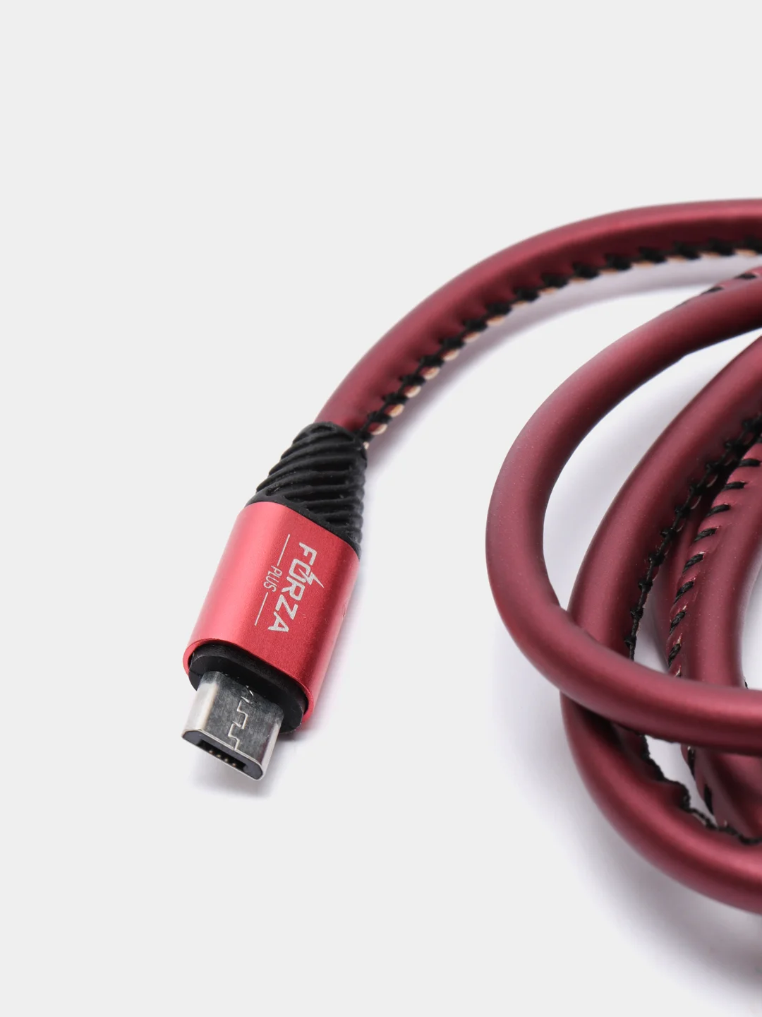 Красный кабель для зарядки и передачи данных USB-microUsb, 1 м, 2А