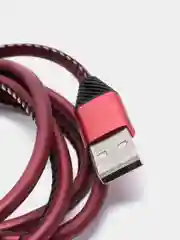 Красный кабель для зарядки и передачи данных USB-microUsb, 1 м, 2А