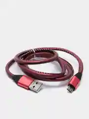 Красный кабель для зарядки и передачи данных USB-microUsb, 1 м, 2А