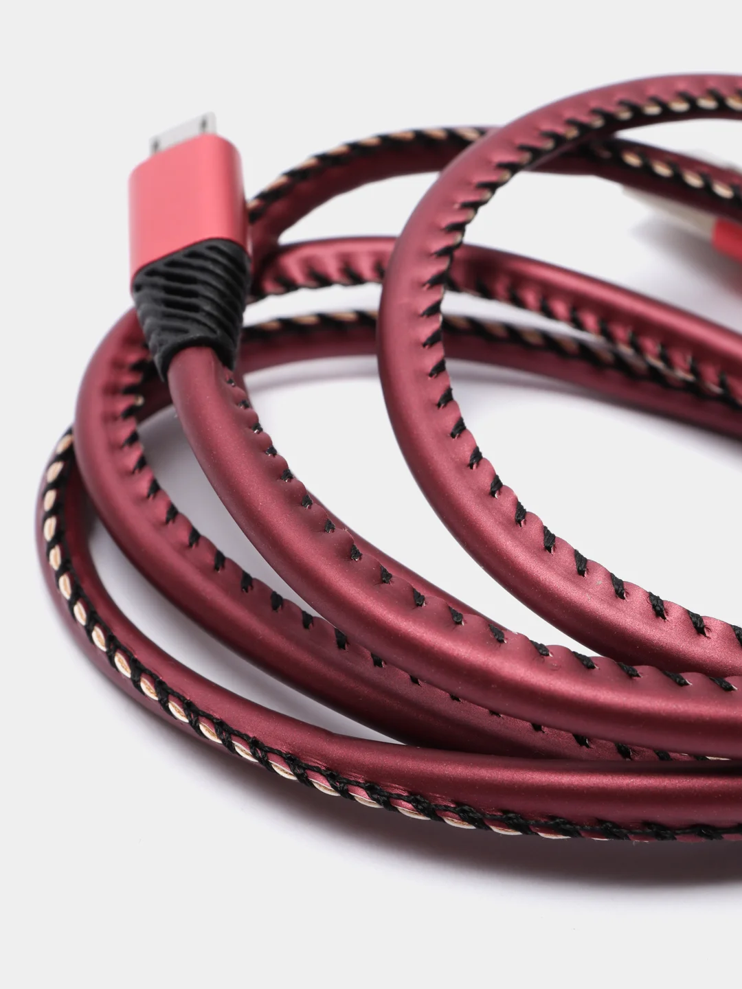 Красный кабель для зарядки и передачи данных USB-microUsb, 1 м, 2А