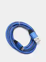Синий кабель для зарядки и передачи данных USB-microUsb, 1 м, 2А