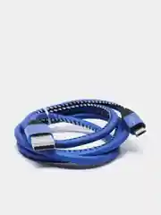 Синий кабель для зарядки и передачи данных USB-microUsb, 1 м, 2А