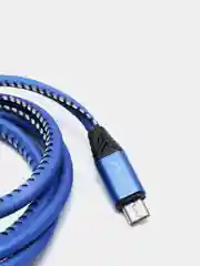 Синий кабель для зарядки и передачи данных USB-microUsb, 1 м, 2А