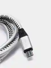 Серебряный кабель для зарядки и передачи данных USB-microUsb, 1 м, 2А