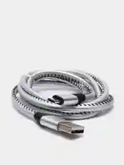 Серебряный кабель для зарядки и передачи данных USB-microUsb, 1 м, 2А
