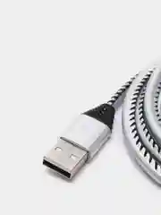 Серебряный кабель для зарядки и передачи данных USB-microUsb, 1 м, 2А