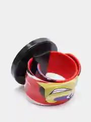 Красный браслет-головоломка с шариком