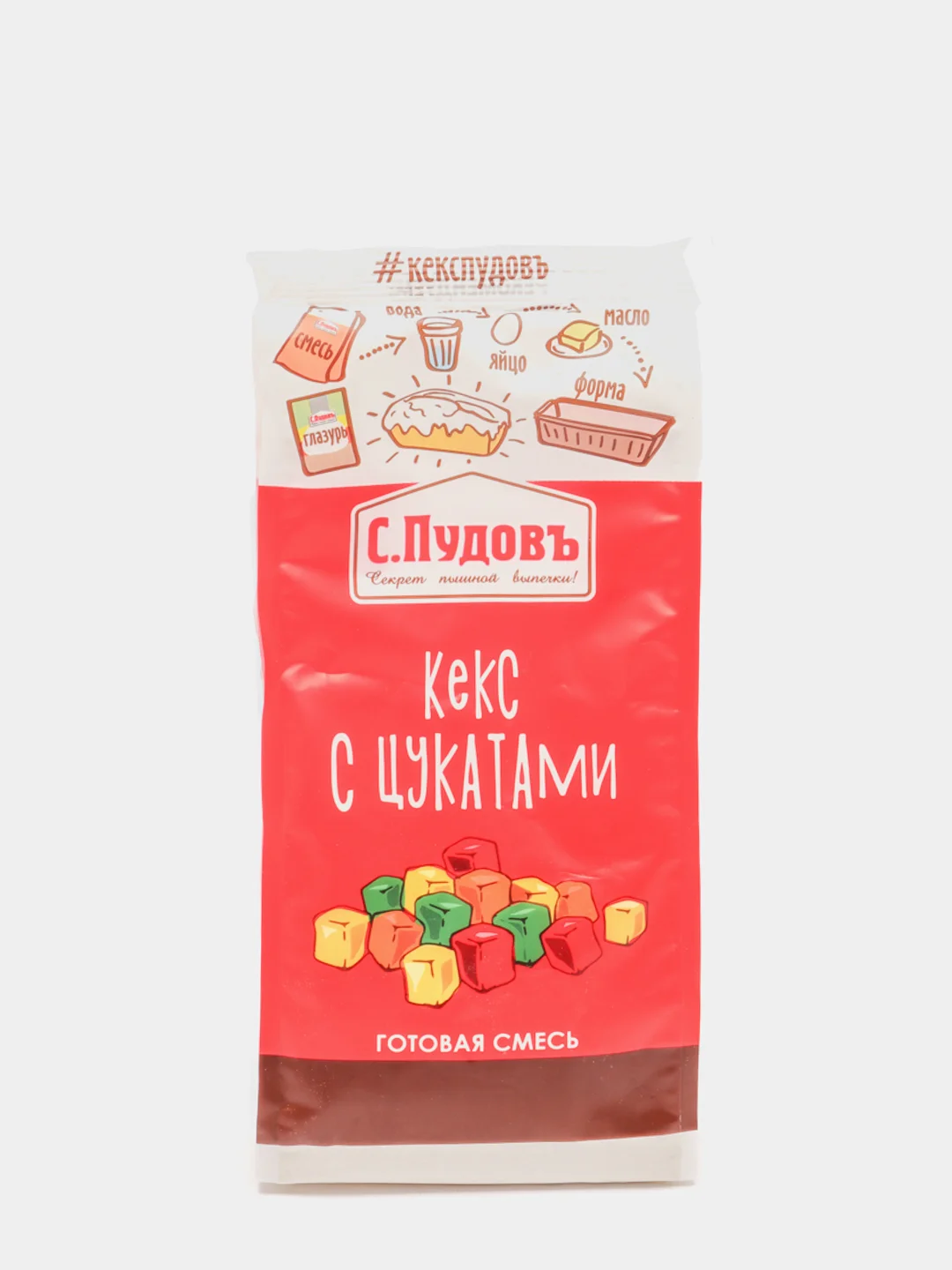 Смесь для выпечки С.Пудовъ "Кекс с цукатами", 300 г