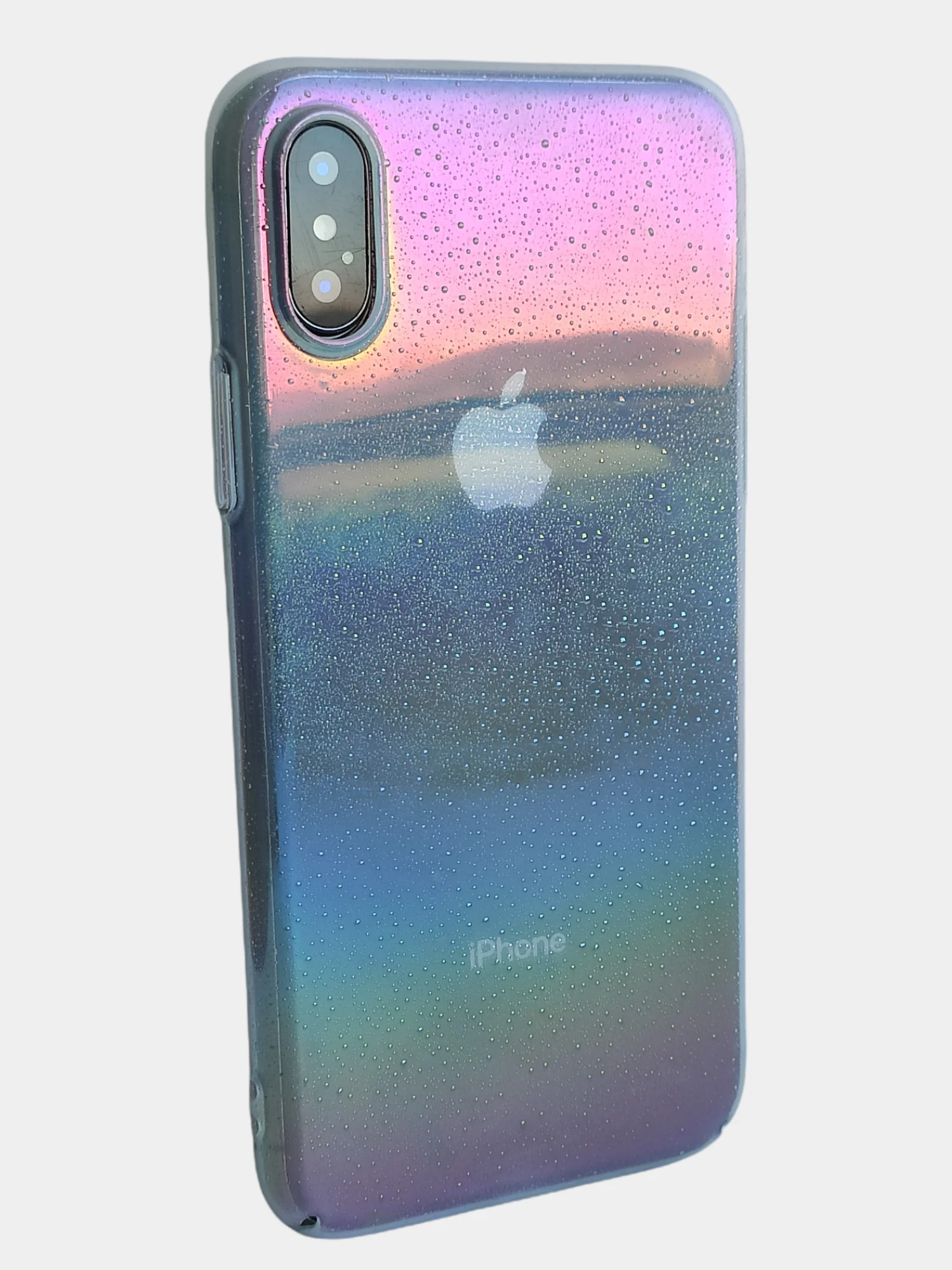 Голубой чехол накладка с рисунком принтом картинкой для Iphone 7+ 8 plus xr гитара лебеди