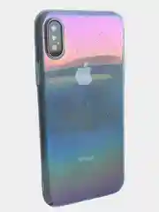 Голубой чехол накладка с рисунком принтом картинкой для Iphone 7+ 8 plus xr гитара лебеди