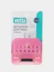Розовый держатель для губки на присоске "Тренто"