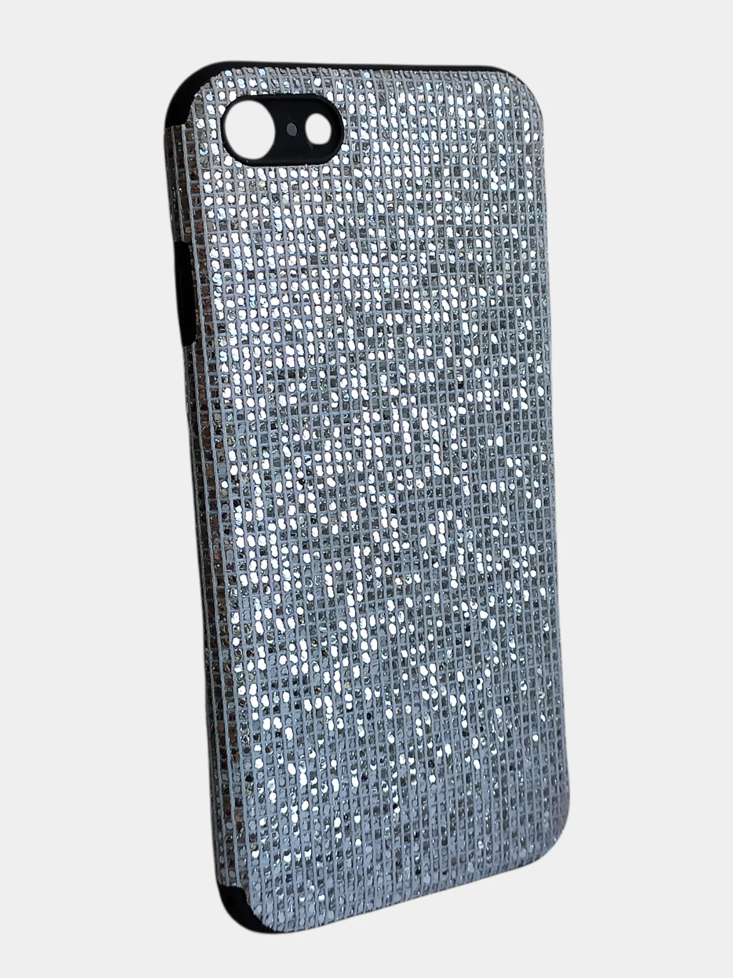 Бежевый чехол накладка с блестками для iphone 6+/6s plus 7+ 8+ xs xr xs max 11 pro max 11 про