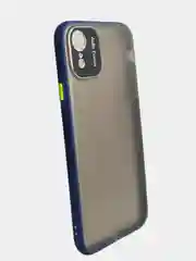 Индиго чехол накладка противоударный для Iphone 12 mini max 11 pro 11 x xr 7 8 7+ 8 plus 7 плюс