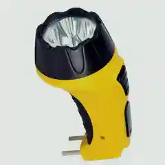 Фонарь аккумуляторный, светодиодный, 4 LED, прямая зарядка от сети, желтый