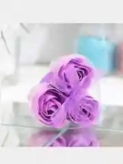 Фиолетовый мыльные розочки, набор 3 шт