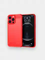 Красный чехол карбоновый для iPhone 11, 13 Pro, 13, 12/12 Pro, 12 mini, 13 mini, 13 Pro Max