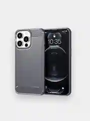 Серый чехол карбоновый для iPhone 11, 13 Pro, 13, 12/12 Pro, 12 mini, 13 mini, 13 Pro Max