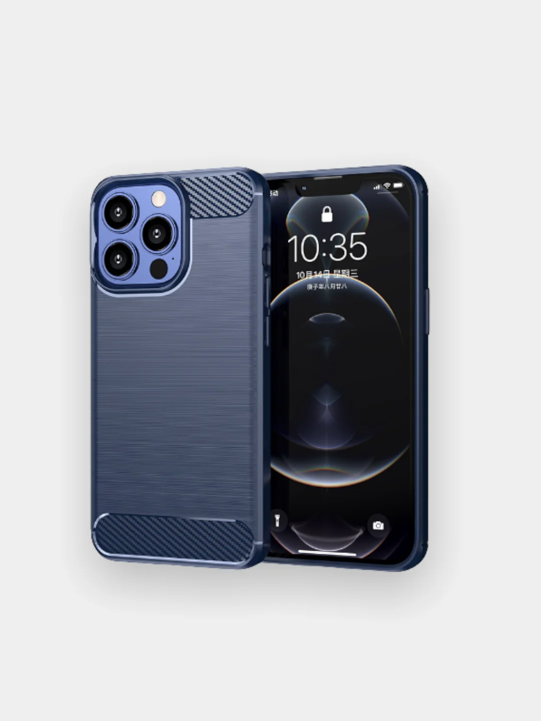 Синий чехол карбоновый для iPhone 11, 13 Pro, 13, 12/12 Pro, 12 mini, 13 mini, 13 Pro Max